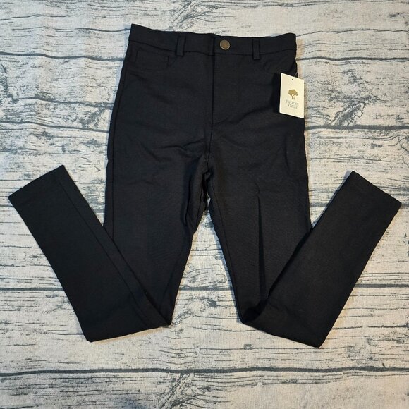 NWT Nordstrom Tucker Tate Girls Size 7 Black Pull On Leggings Stretch Pants - Picture 1 of 7